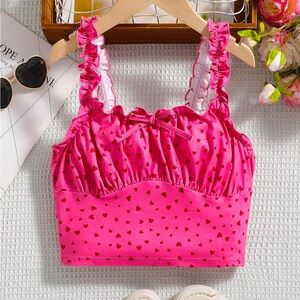 Girls Pink Crop Top-Size Medium-NWOT